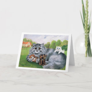 Carte Chat et ses chatons, Louis Wain