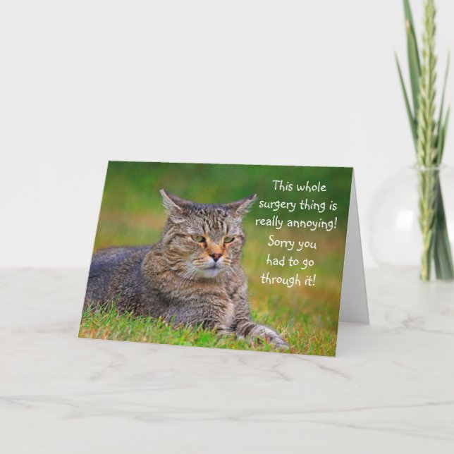 Carte Chat Funny pour la chirurgie (Devant)