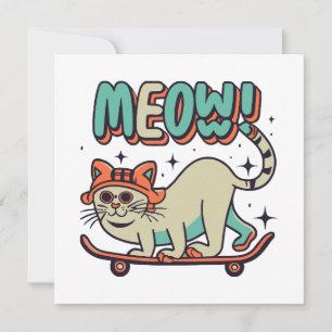 Carte Chat Glissant Miaou