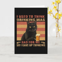 Chat Je Pensais Que Boire Était Mauvais Chat Noir