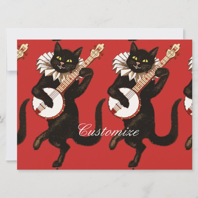 Carte Chat jouant à Banjo Thunder_Cove (Devant)