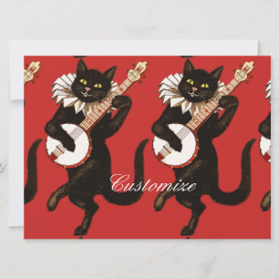 Carte Chat jouant à Banjo Thunder_Cove