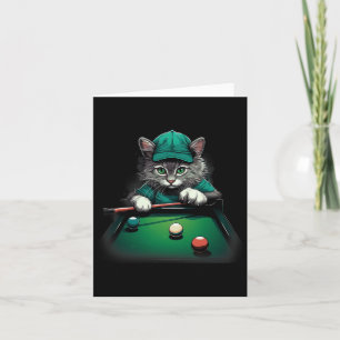Carte Chat Jouer Pool Billard Cool Drôle Chats