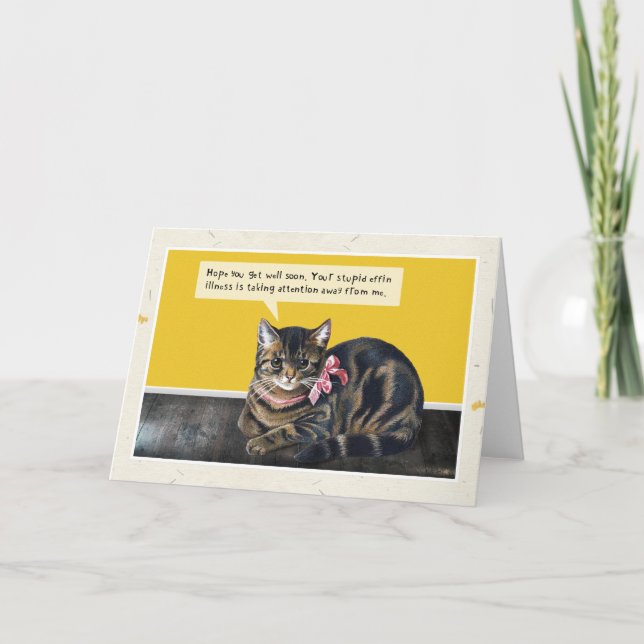 Carte Chat "Maladie Idiote" (Devant)