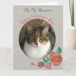 Carte Chat Maman personnalisée Valentine Surprise