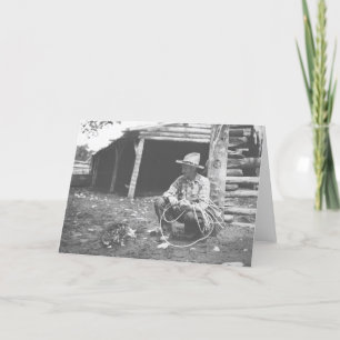 Carte Chat mangeant dans une boîte de café.