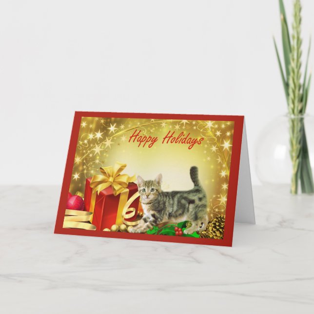 Carte Chat Noël (Devant)