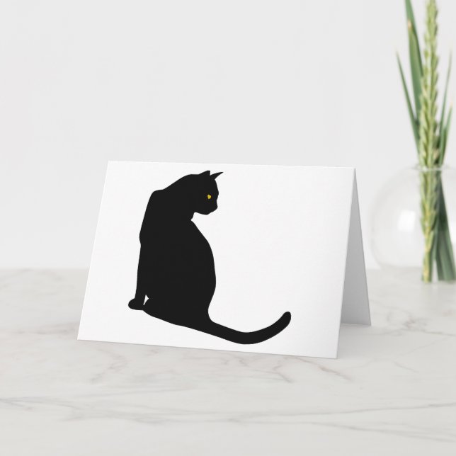 CARTE CHAT NOIR (Devant)
