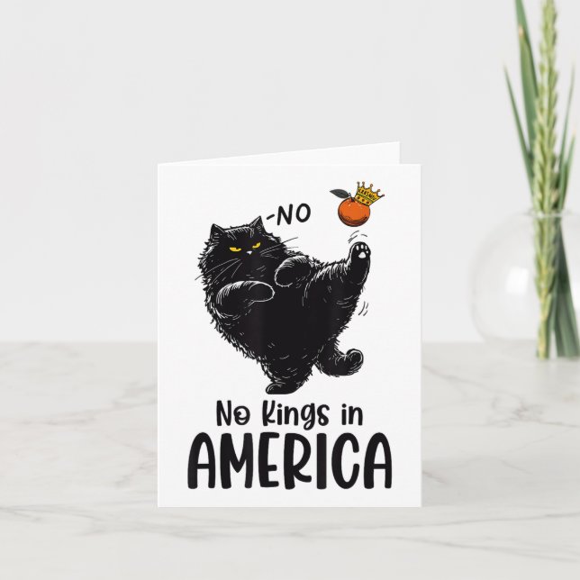 Carte Chat Noir Aucun Rois En Amérique Nous Le Peuple Po (Devant)