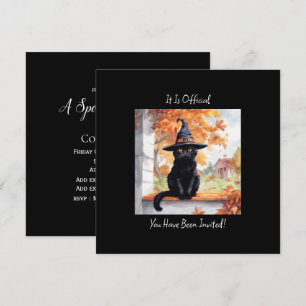 Carte Chat noir d'Halloween