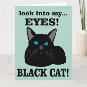 Carte Chat noir Kitty Anniversaire Chat noir
