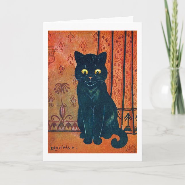 Carte Chat noir, Louis Wain (Devant)