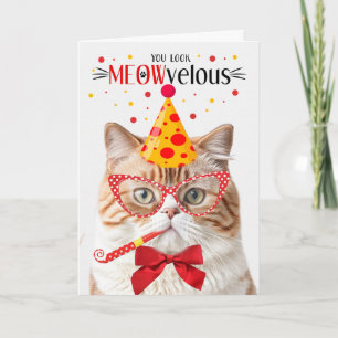 Carte Chat orange britannique Shorthair MEOWvelous Anniv
