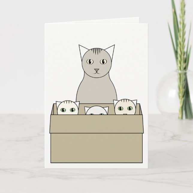 Carte Chat-Orientée du jour de mère (Devant)