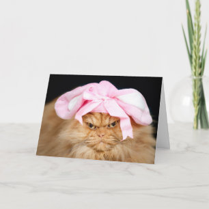 Carte Chat Pâques de lapin