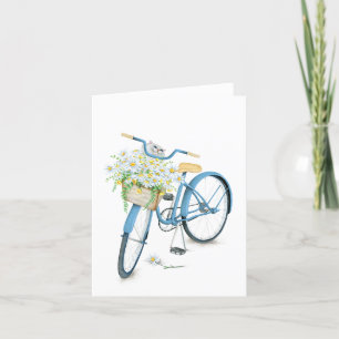 Carte Chat perse dans le panier de marguerite