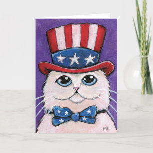 Carte Chat persian   Happy 4th of July