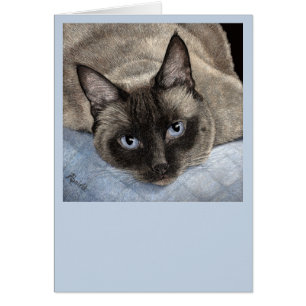 Carte Chat Siamese - "Mocha"
