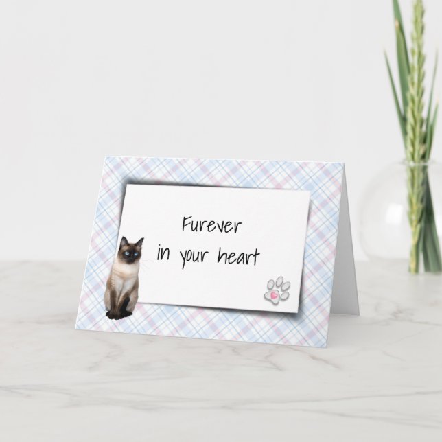 Carte Chat Siamese Sur Plaid Pet Perdre Sympathie (Devant)