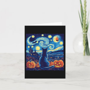 Carte Chat Starry Nuit Van Gogh Amoureux de les chats Ch