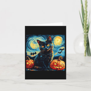 Carte Chat Starry Nuit Van Gogh Amoureux des chats Citro