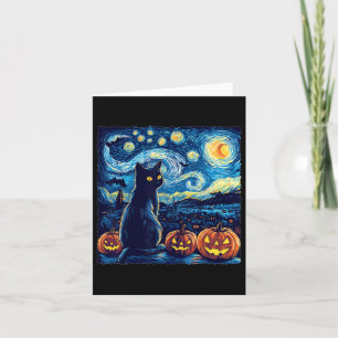 Carte Chat Starry Nuit Van Gogh Chat Pour Amoureux des c