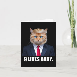 Carte Chat Trump 9 Vies Bébé Trump 2024 Gagne Victoire G