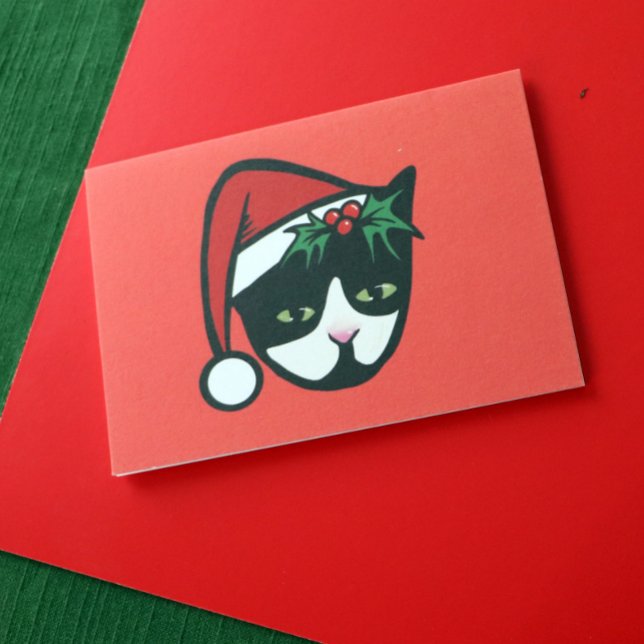 Carte Chat Tuxedo Joyeux Noël (Créateur téléchargé)