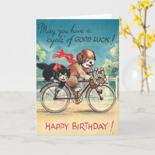 Carte Chat vintage Et Chiens