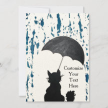 Chat Whimsical dans la pluie