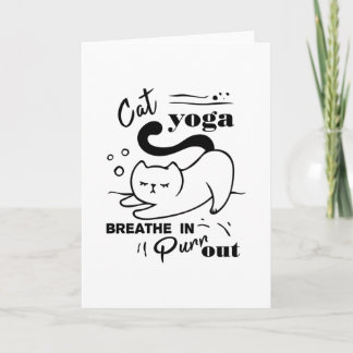 CARTE CHAT YOGA BRISER DANS ET SORTIR