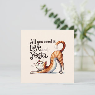 Carte Chat Yoga Pose - Tout ce dont vous avez besoin est