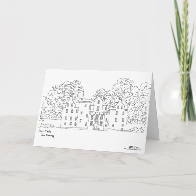 Carte Château Blair Écosse (Devant)