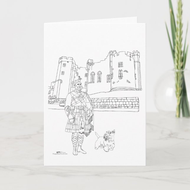 Carte Château d'Alnwick, Gand Kilé, Chien écossais (Devant)