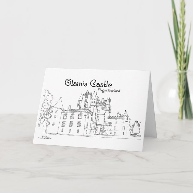 Carte Château de Glamis Ecosse (Devant)