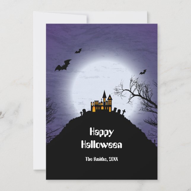 Carte Château de la Lune d'Halloween (Devant)