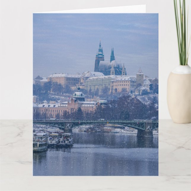 Carte Château de Prague Hiver Wonderland (Devant)