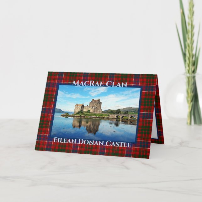 Carte Château d'Eilean Donan personnalisé - Clan MacRae (Devant)