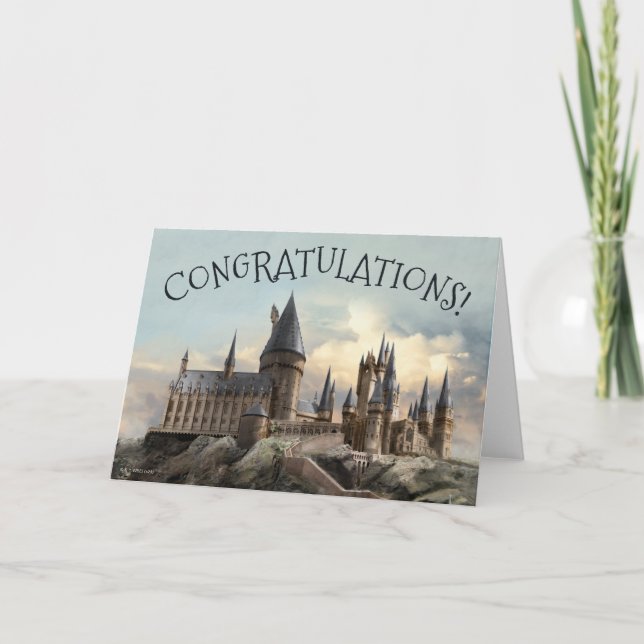 Carte Château Poudlard Harry Potter Félicitations (Devant)