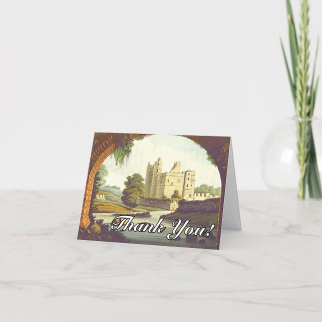 Carte Château, Rivière, Arche en brique + "Merci !" (Devant)