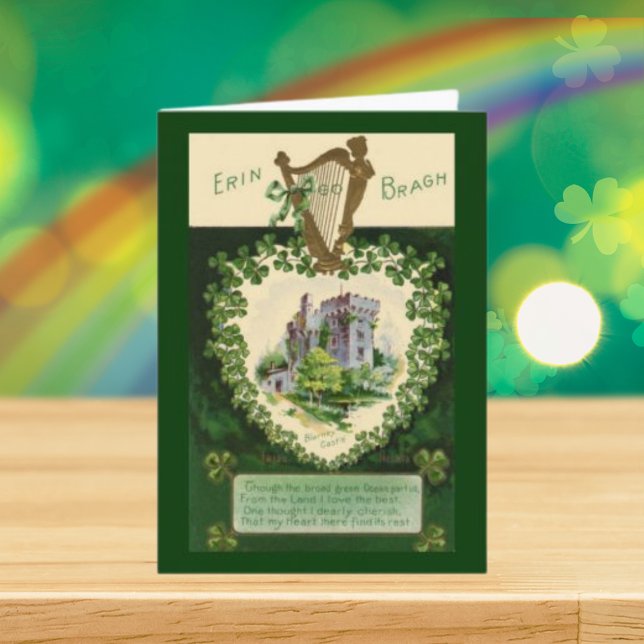 Carte Château vintage St. Patrick's Blarney (Vintage St. Patrick's Blarney Castle Card)