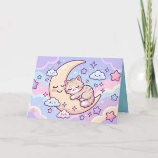 Carte Chaton de Lune Endormi