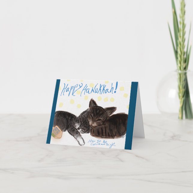 Carte chatons avec draddle (Devant)