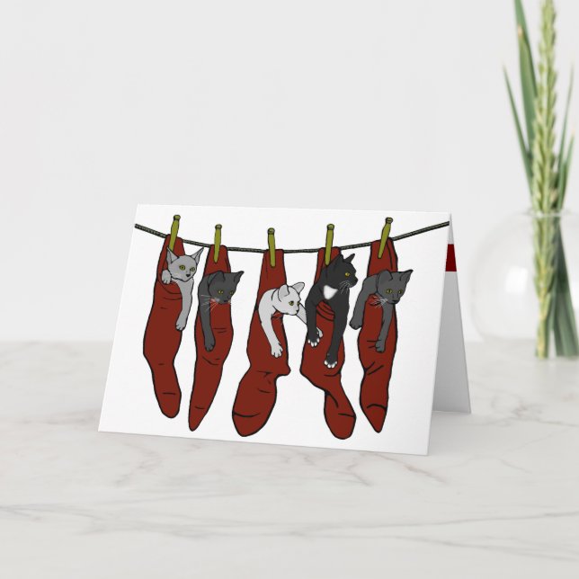Carte Chatons de Noël | Chatons de Nöel Card (bébête) (Devant)