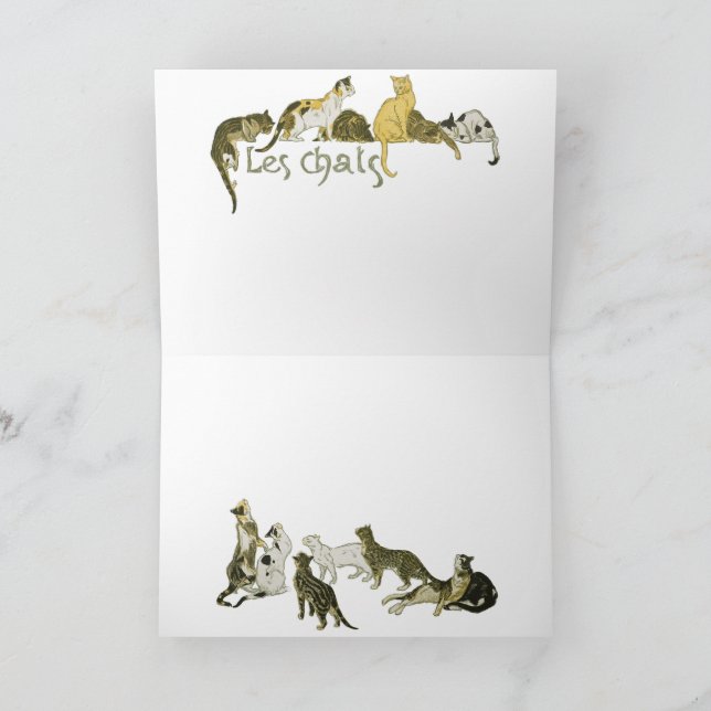 Carte Chats, Alexandre SteinlenChats, Alexandre Steinlen (Intérieur)