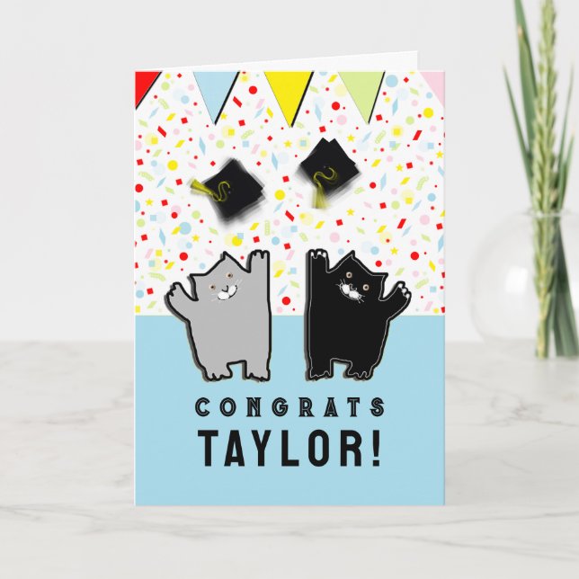 Carte Chats amusants (Devant)