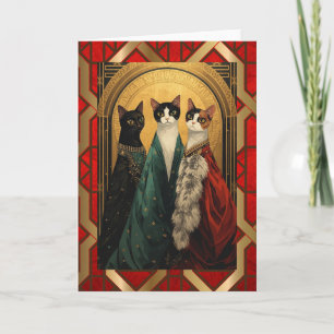 Carte Chats Art déco à l'opéra