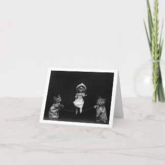 Carte Chats avec poupée