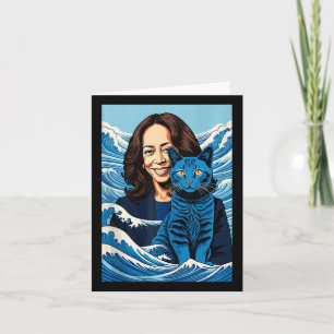 Carte Chats Bleus Vague Pour Kamala Funny Kamala Harris 
