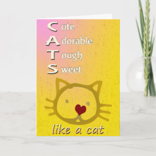 Carte Chats d'anniversaire heureux